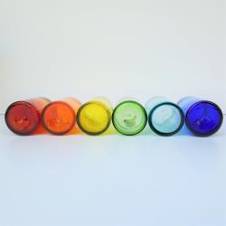 Rainbow Colored 14 oz Drinking Glasses (set of 6)
